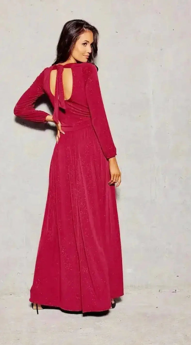 Vestido de noche largo rojo - Madame Robe