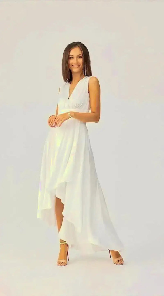 Robe asymétrique blanche - Madame Robe