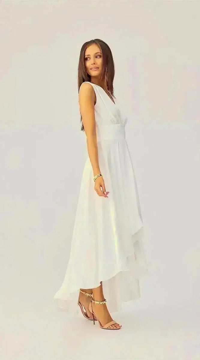 Robe asymétrique blanche - Madame Robe