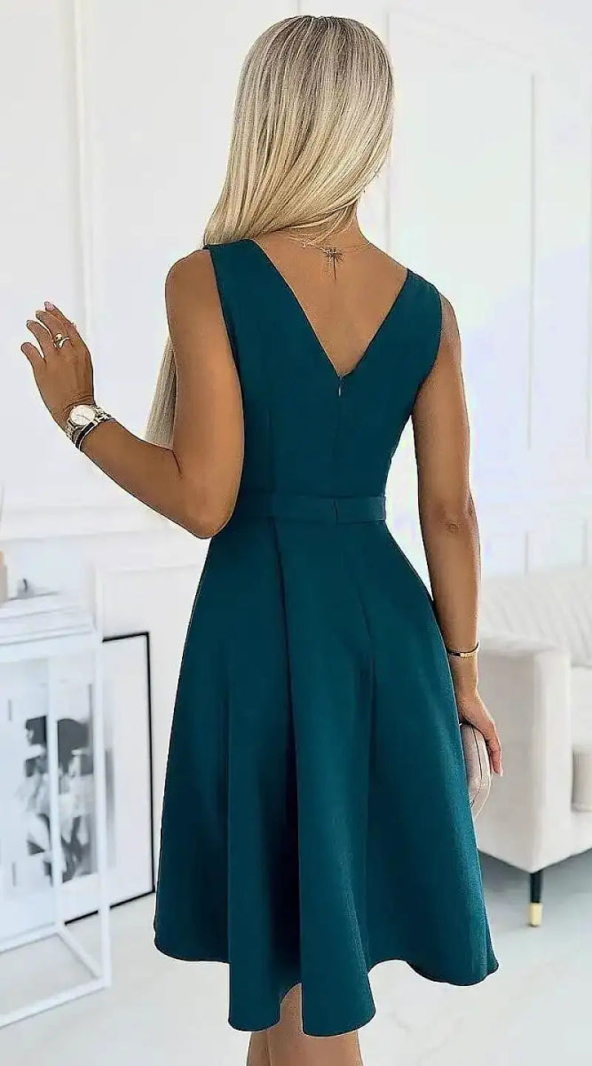 Robe asymétrique verte - Madame Robe