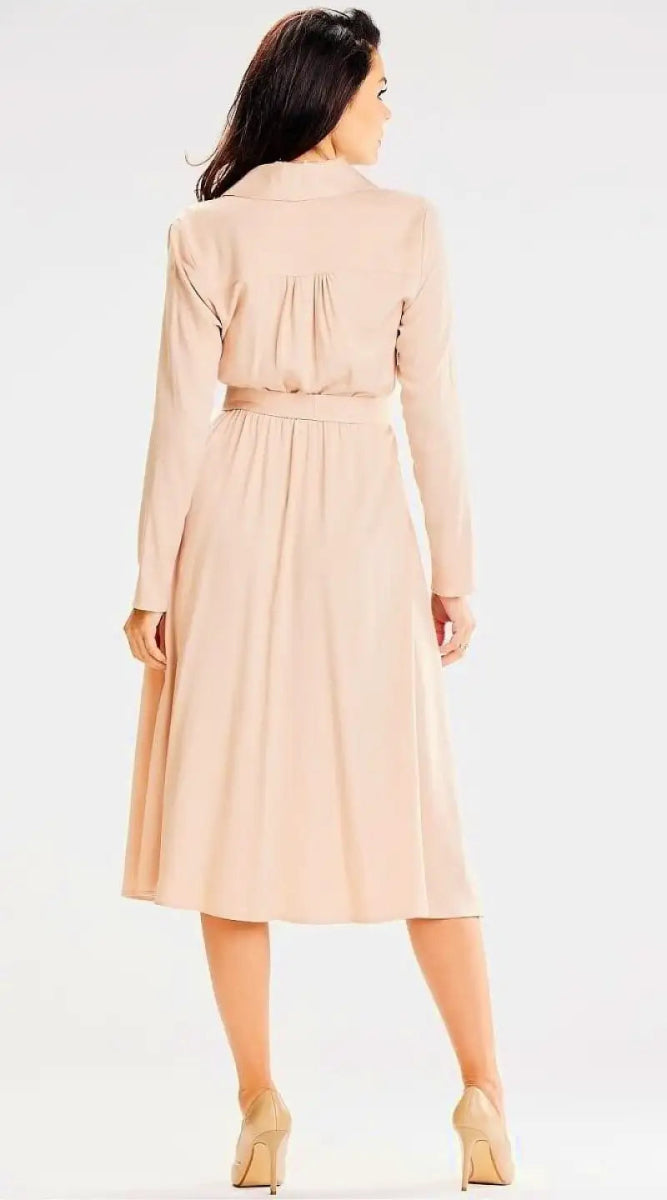 Robe beige habillée - Madame Robe