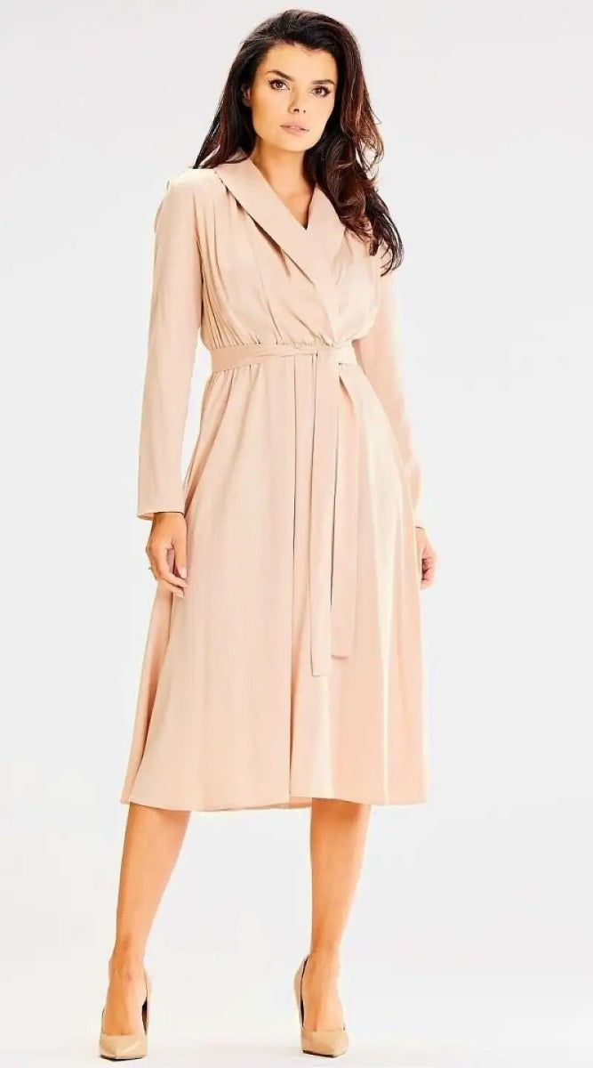 Robe beige habillée - Madame Robe