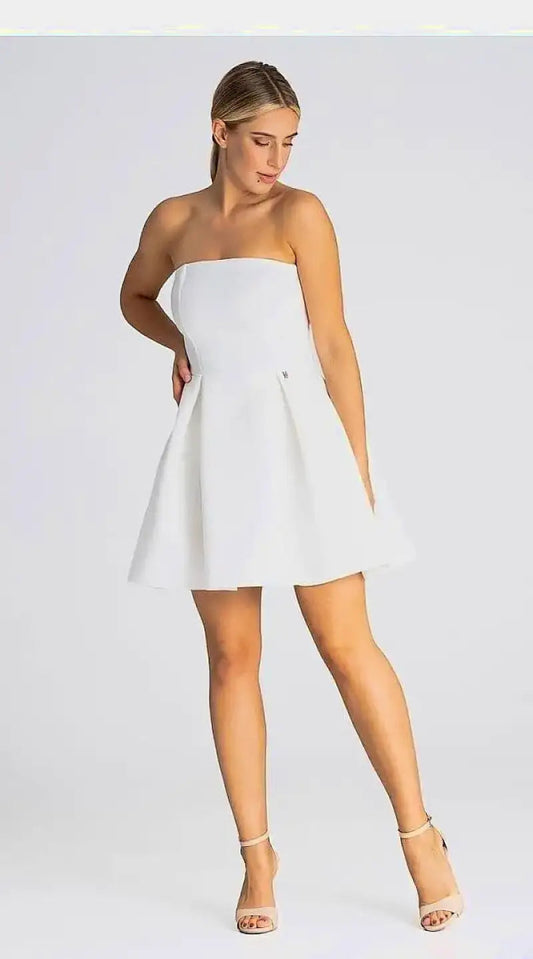 Robe blanche bustier - Madame Robe