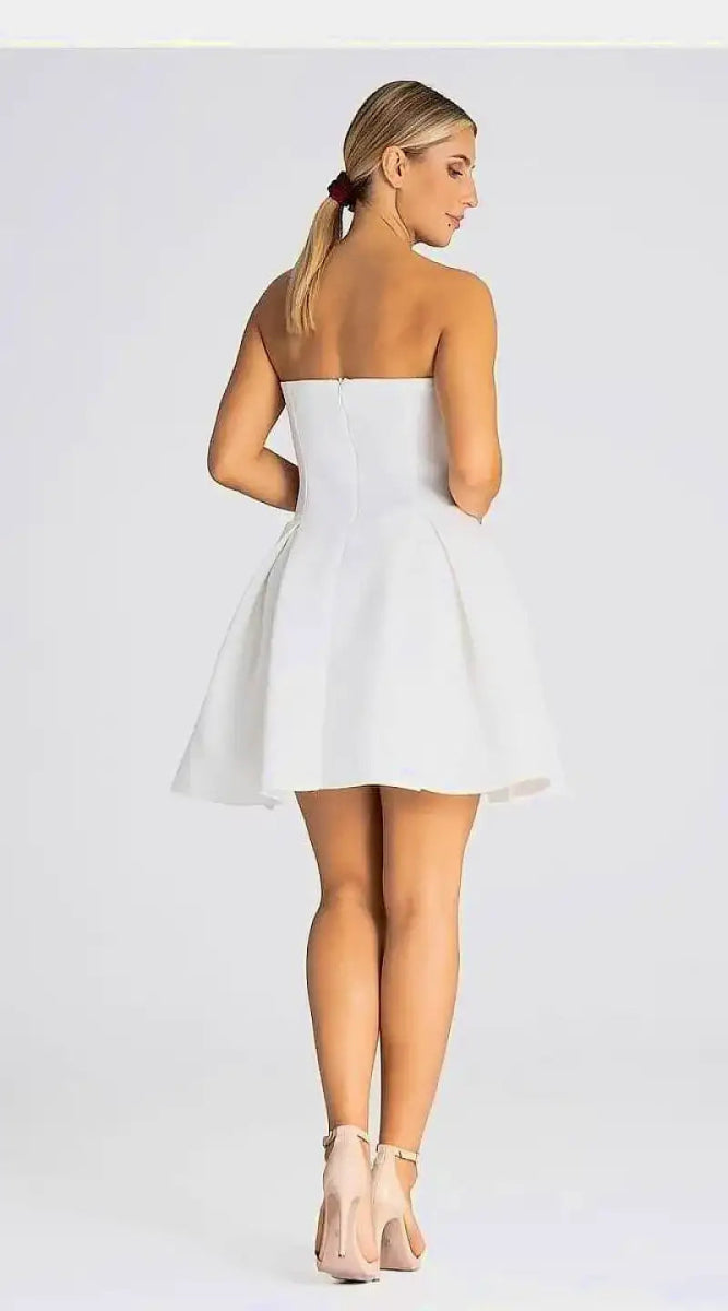 Robe blanche bustier - Madame Robe