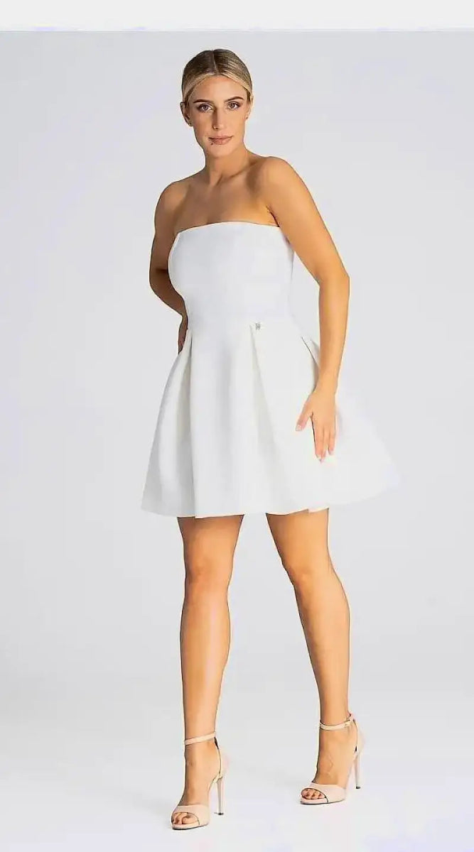 Robe blanche bustier - Madame Robe