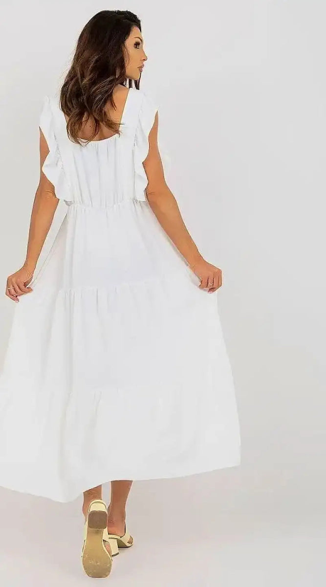 Robe blanche longue casual - Madame Robe