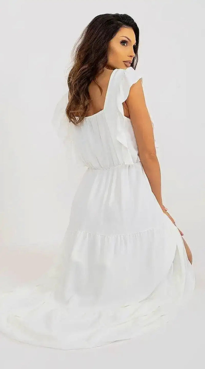 Robe blanche longue casual - Madame Robe