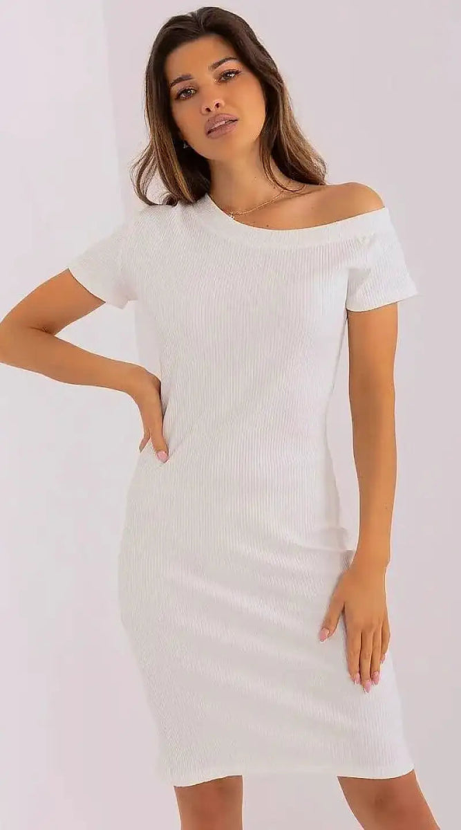 Robe blanche style casual - Madame Robe