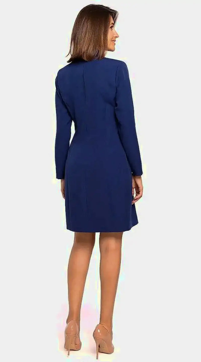 Robe blazer bleue courte - Madame Robe