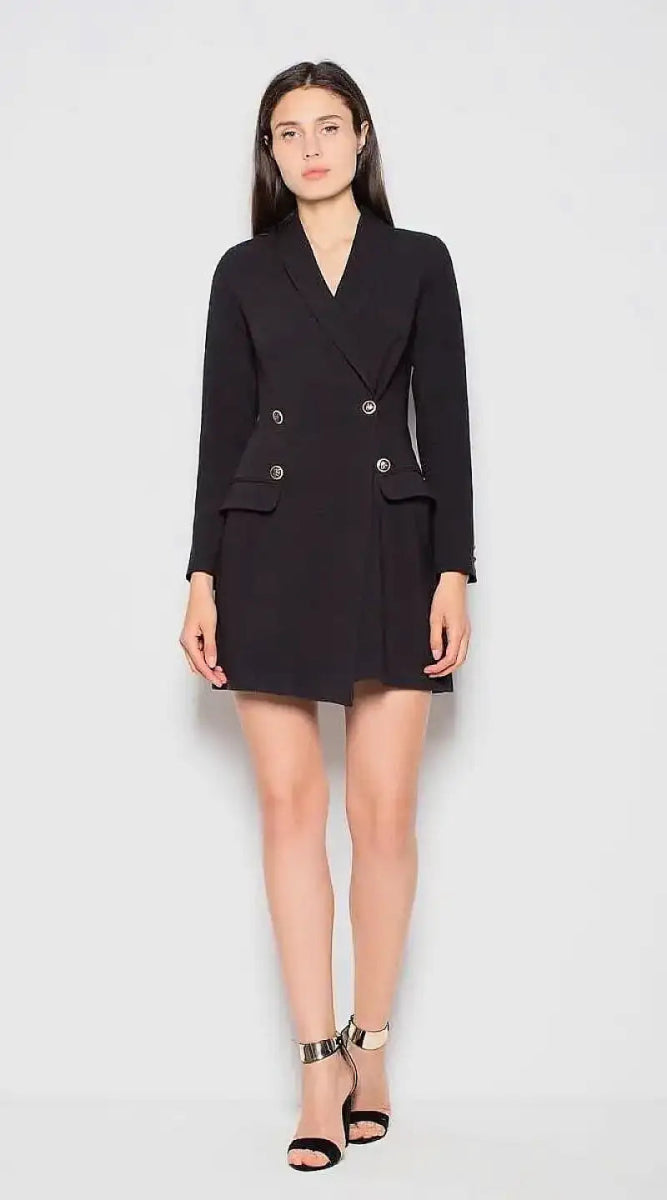 Robe blazer noire courte chic - Madame Robe