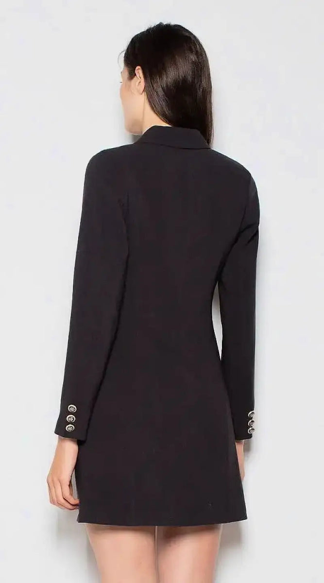 Robe blazer noire courte chic - Madame Robe