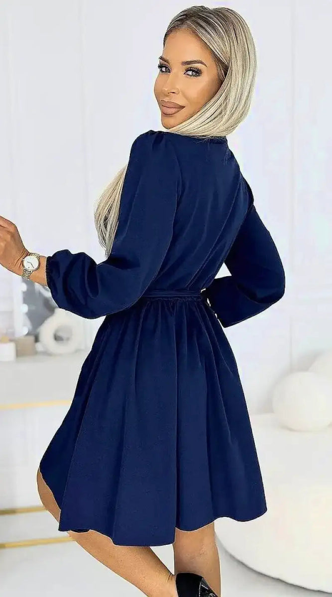 Robe bleu marine cocktail - Madame Robe