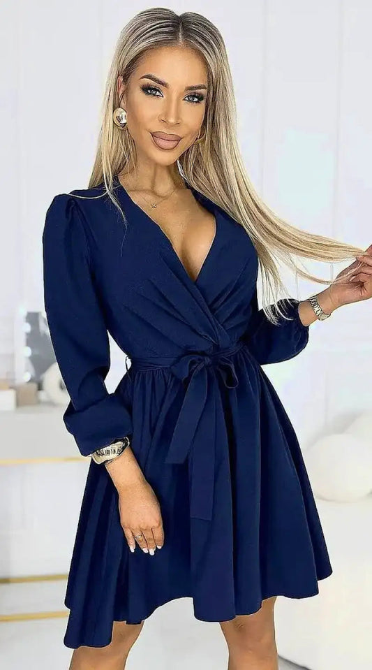 Robe bleu marine cocktail - Madame Robe