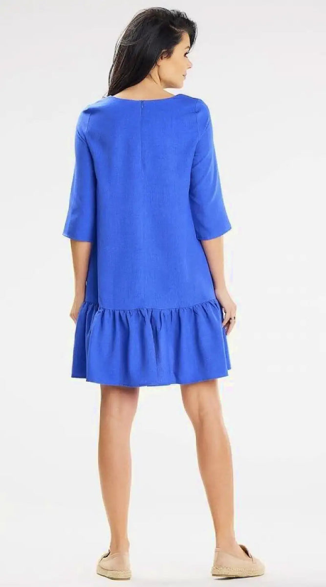 Robe casual courte bleue - Madame Robe