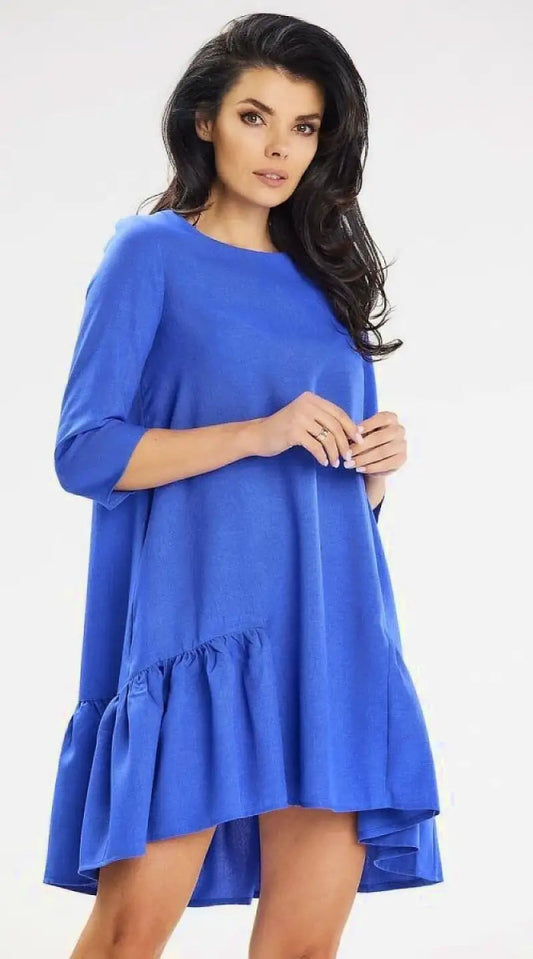 Robe casual courte bleue - Madame Robe