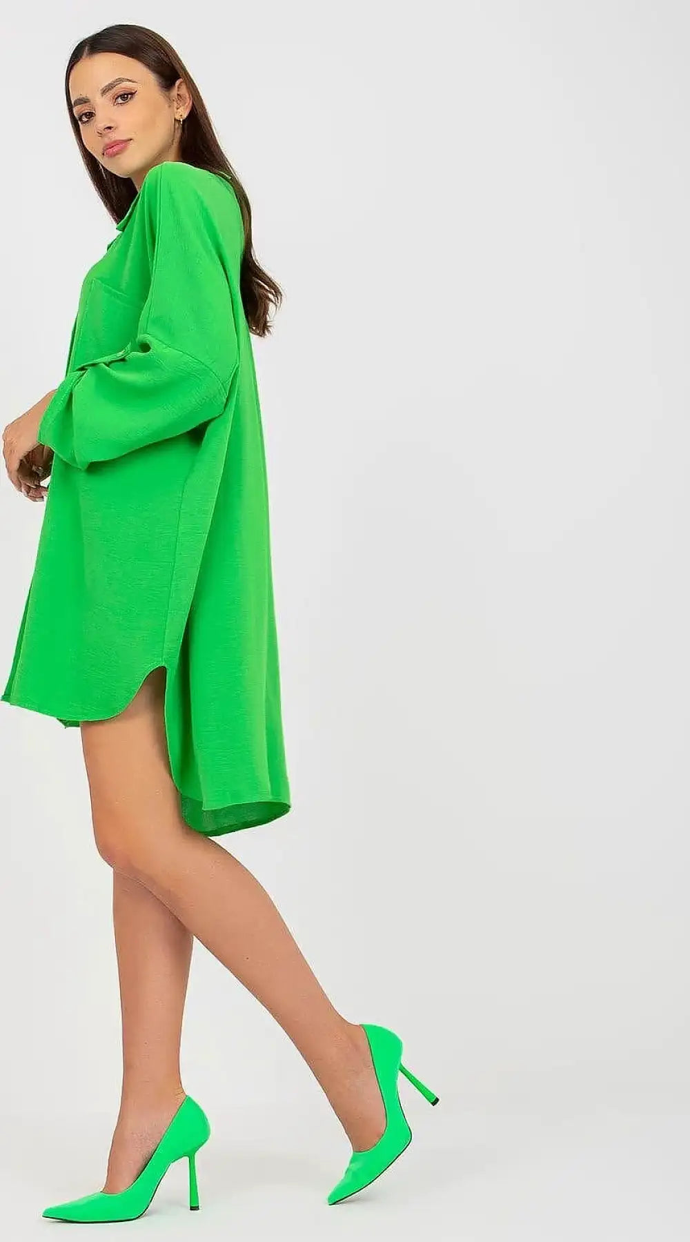 Robe chemise verte