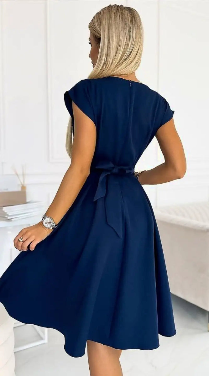 Robe chic bleu marine - Madame Robe