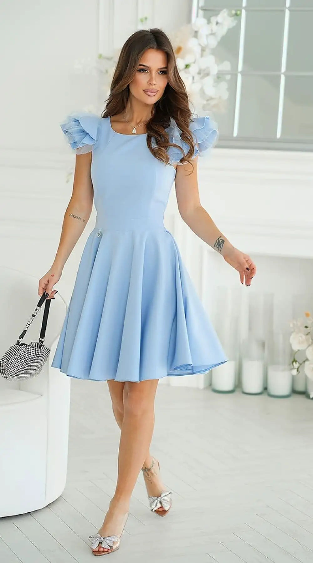 Robe courte bleue