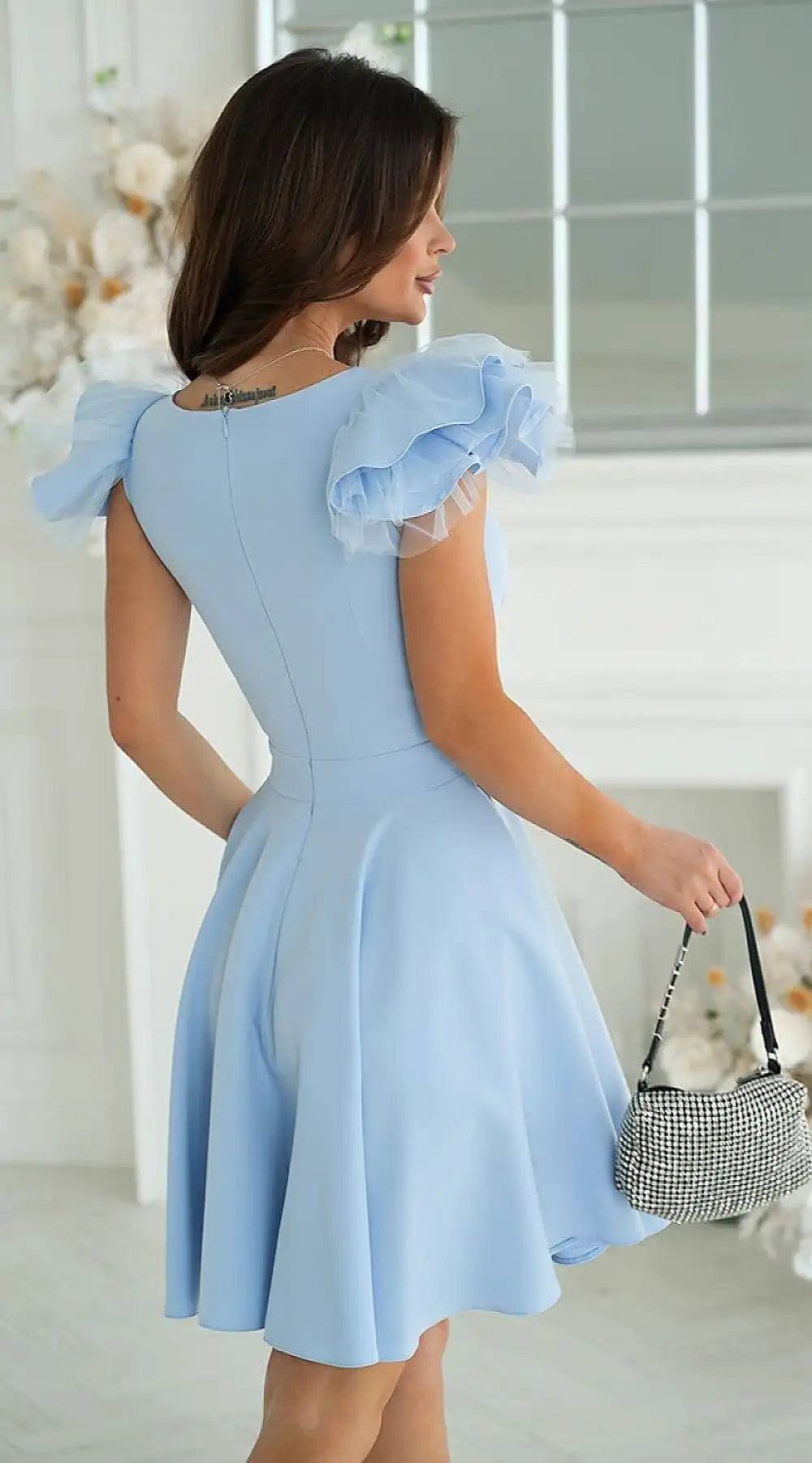 Robe courte bleue