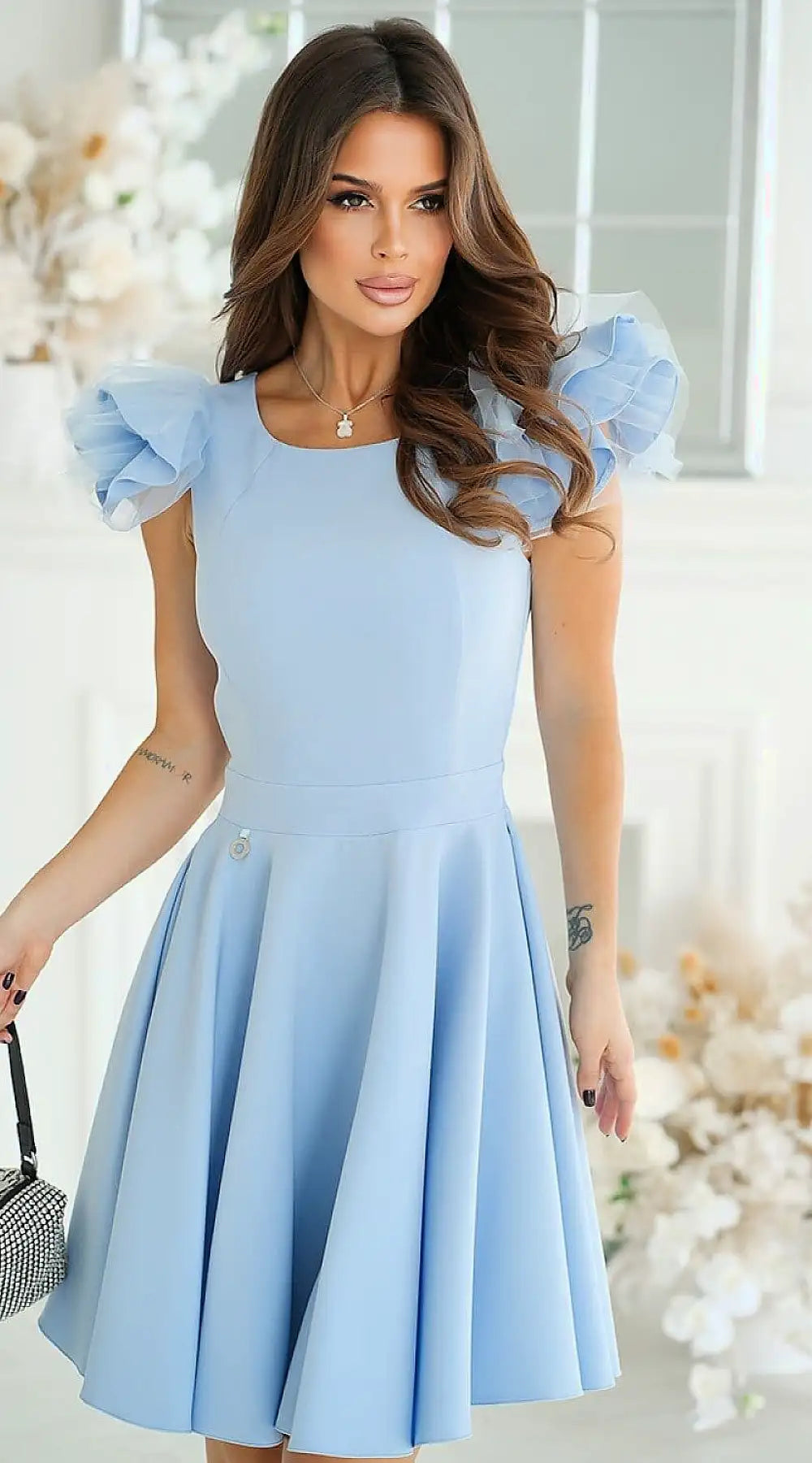 Robe courte bleue