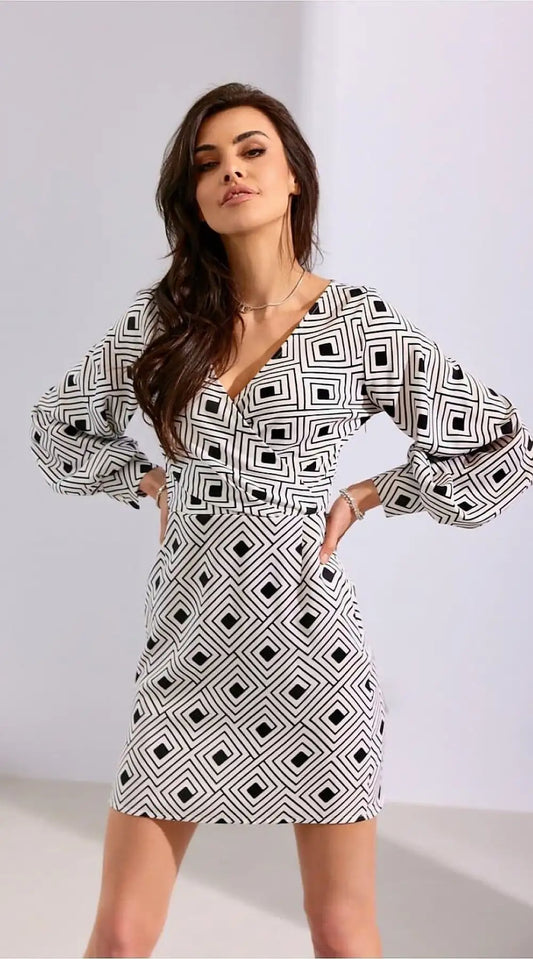 Robe courte motif vintage