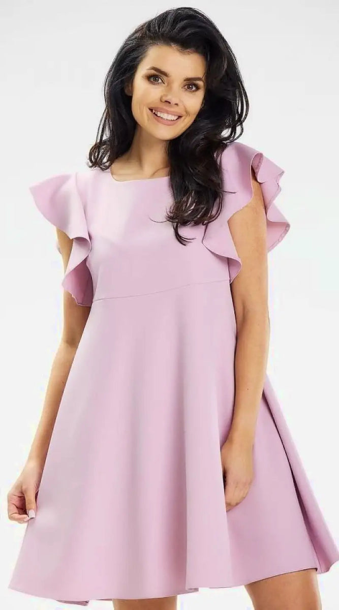 Robe de cocktail rose évasée - Madame Robe