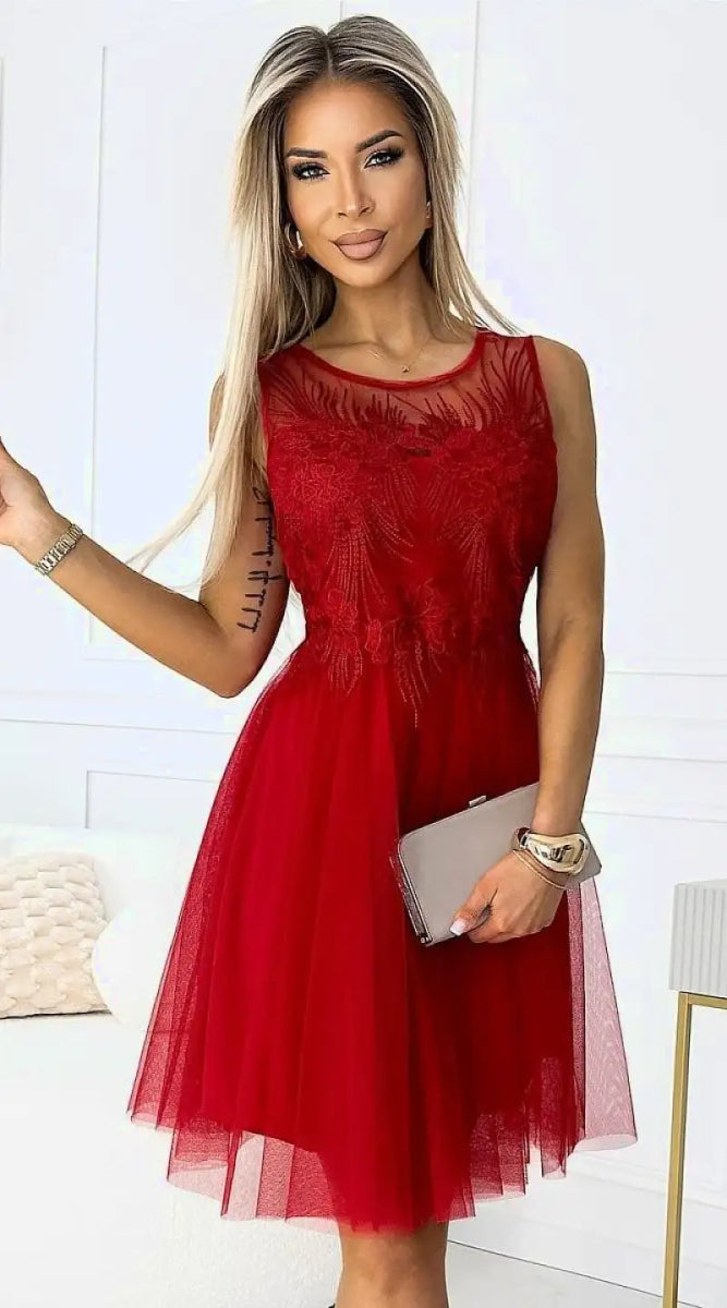 Robe de cocktail rouge - Madame Robe