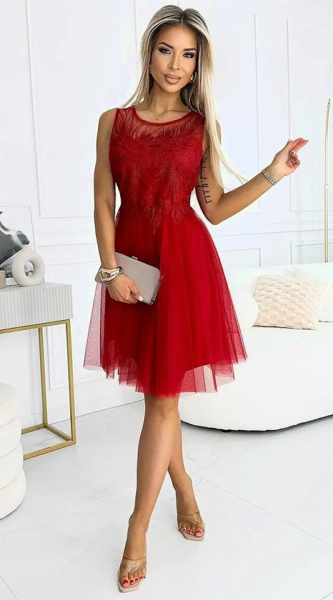 Robe de cocktail rouge - Madame Robe