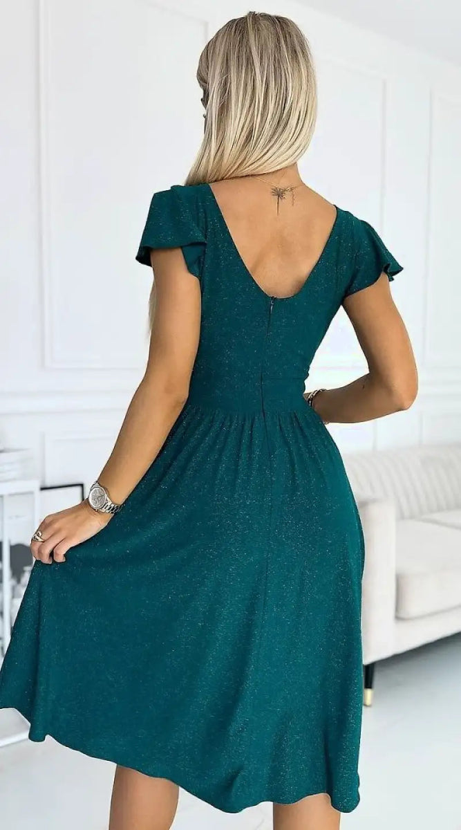 Robe de cocktail vert - Madame Robe