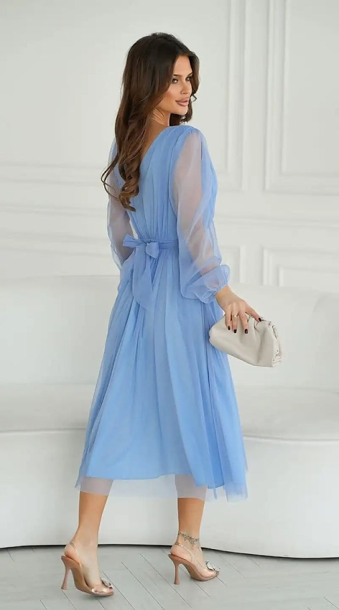 Robe de demoiselle d'honneur bleue - Madame Robe