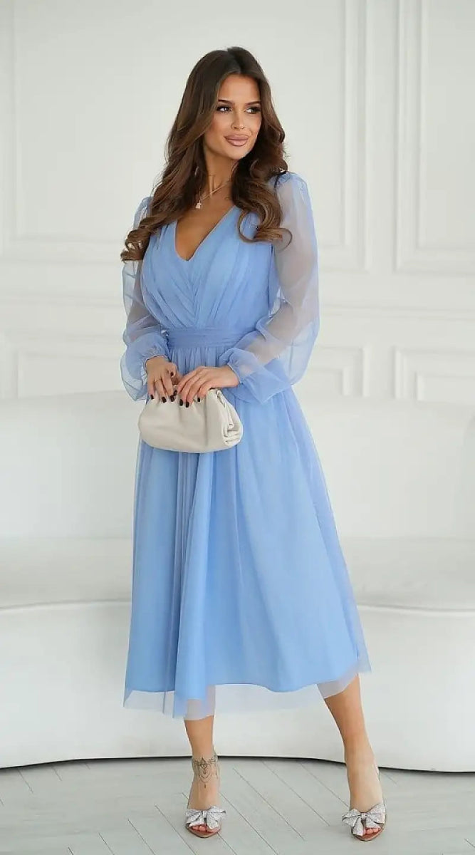 Robe de demoiselle d'honneur bleue - Madame Robe