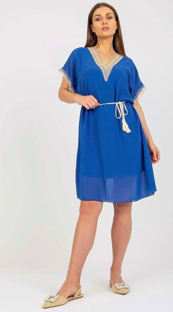 Robe de plage bleue décontractée - Madame Robe