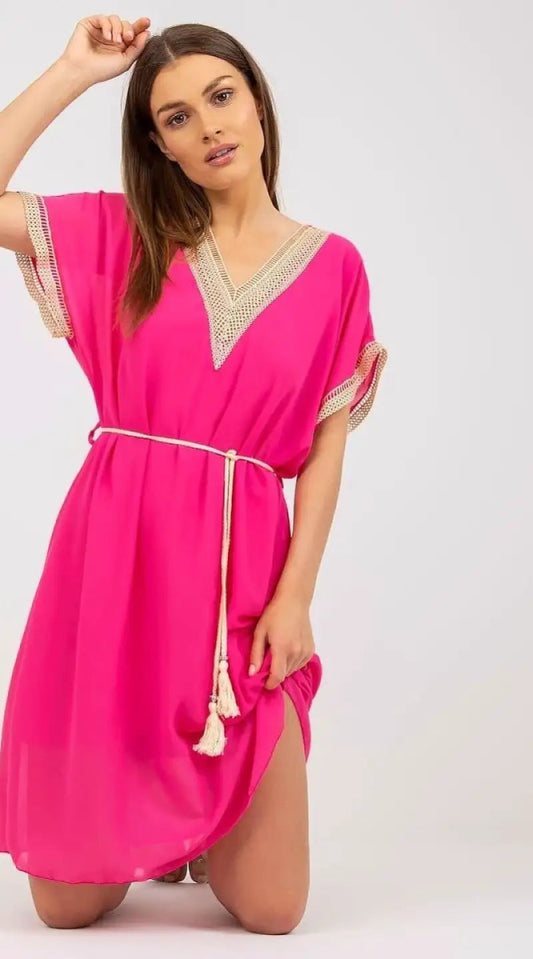 Robe de plage rose - Madame Robe