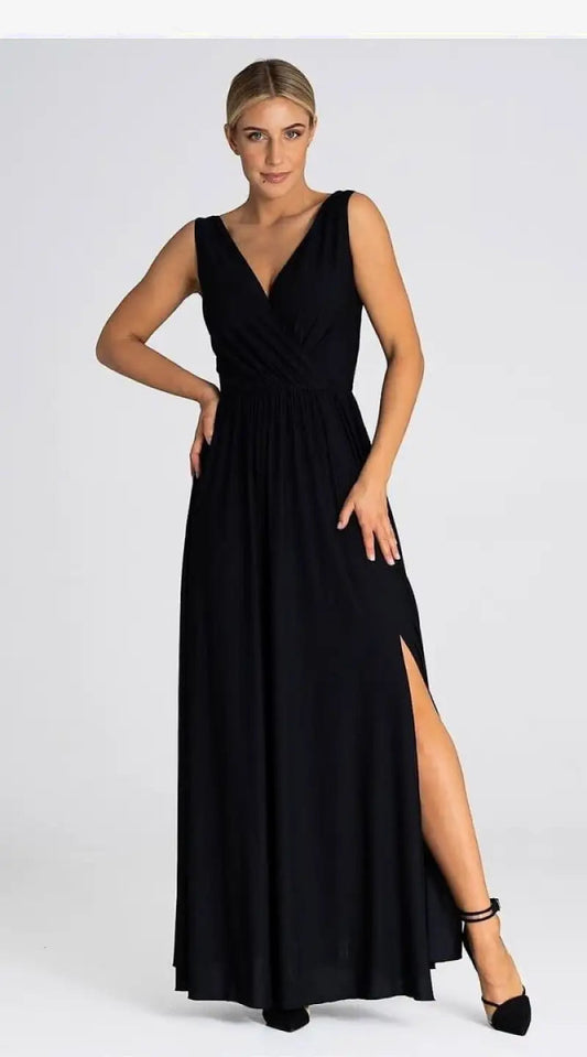 Robe de soirée longue noire - Madame Robe