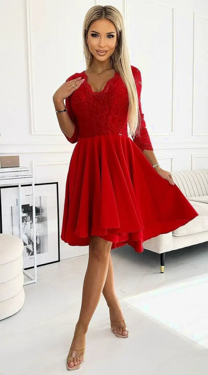 Robe de soirée rouge vif - Madame Robe