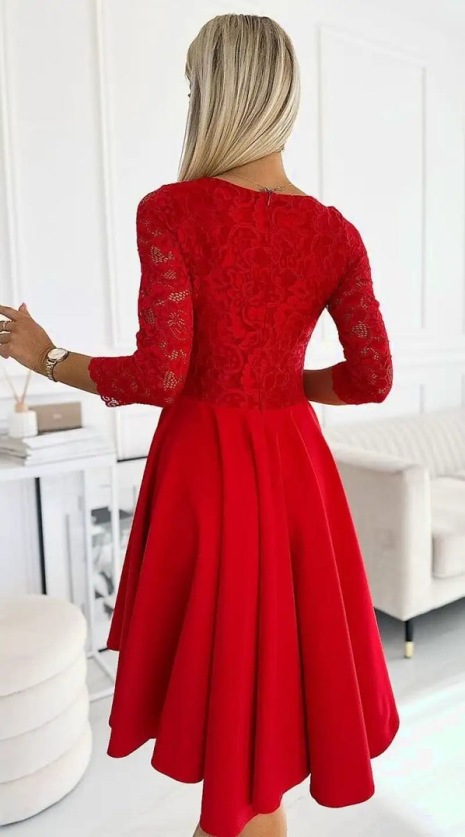 Robe de soirée rouge vif - Madame Robe