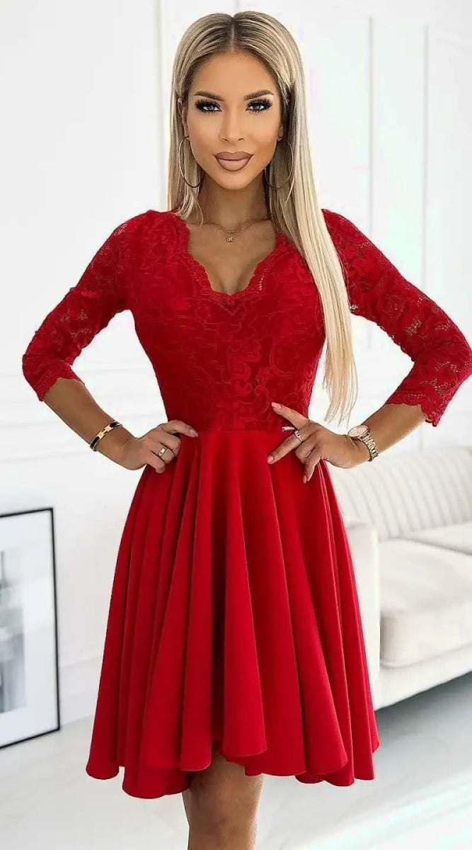 Robe de soirée rouge vif - Madame Robe