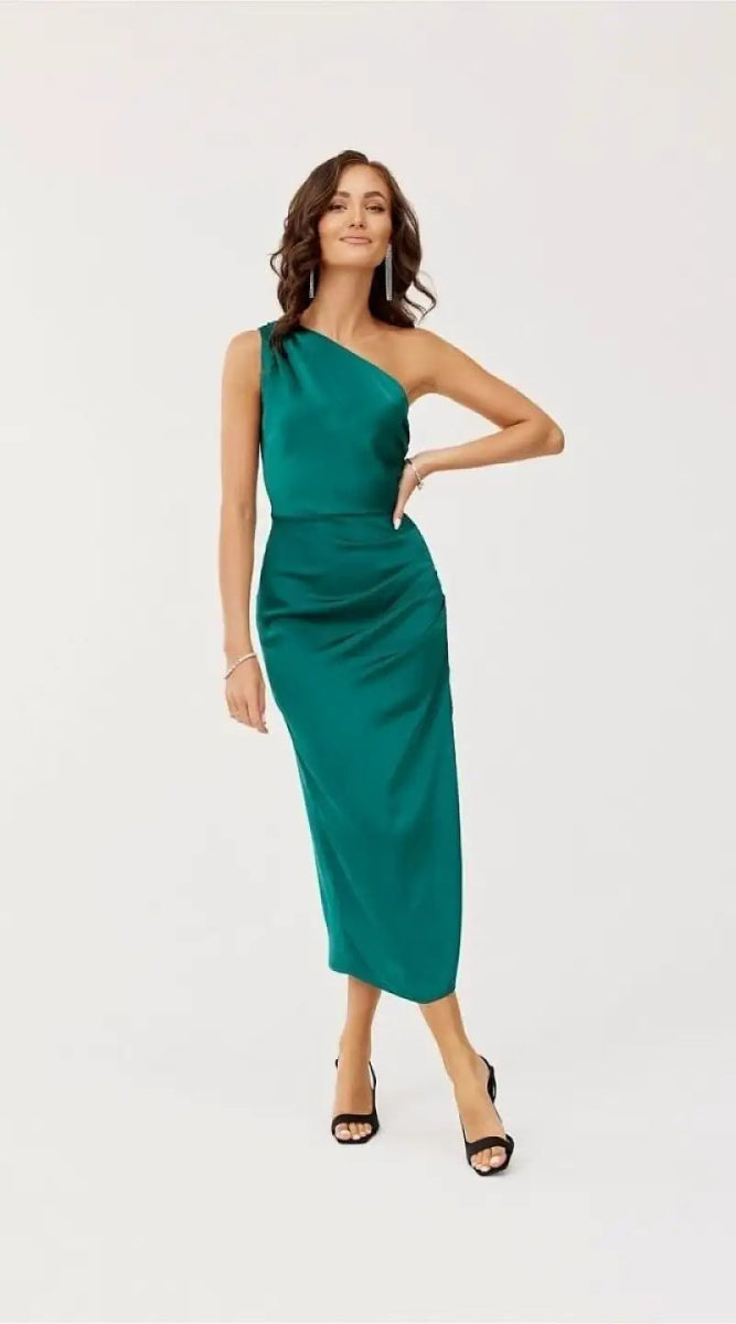 Robe de soirée vert émeraude - Madame Robe