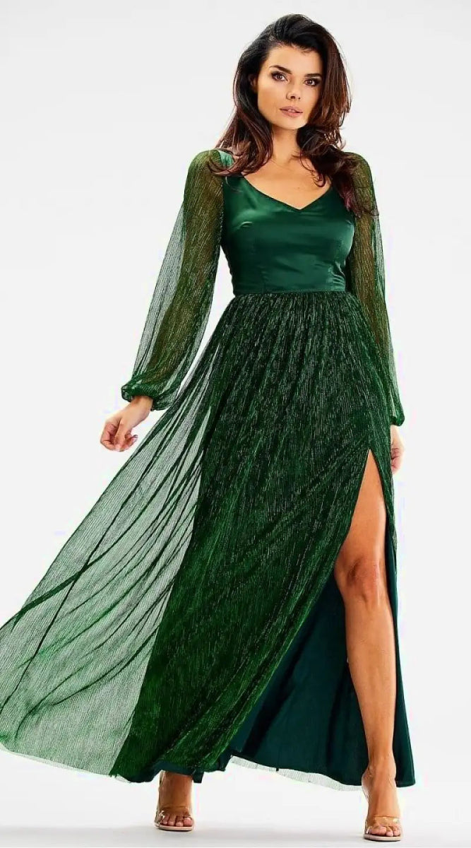 Robe de soirée verte - Madame Robe