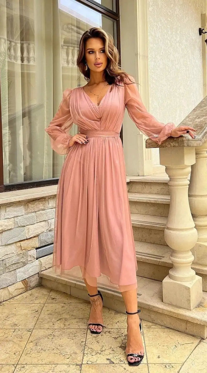 Robe demoiselle d'honneur rose poudrée - Madame Robe