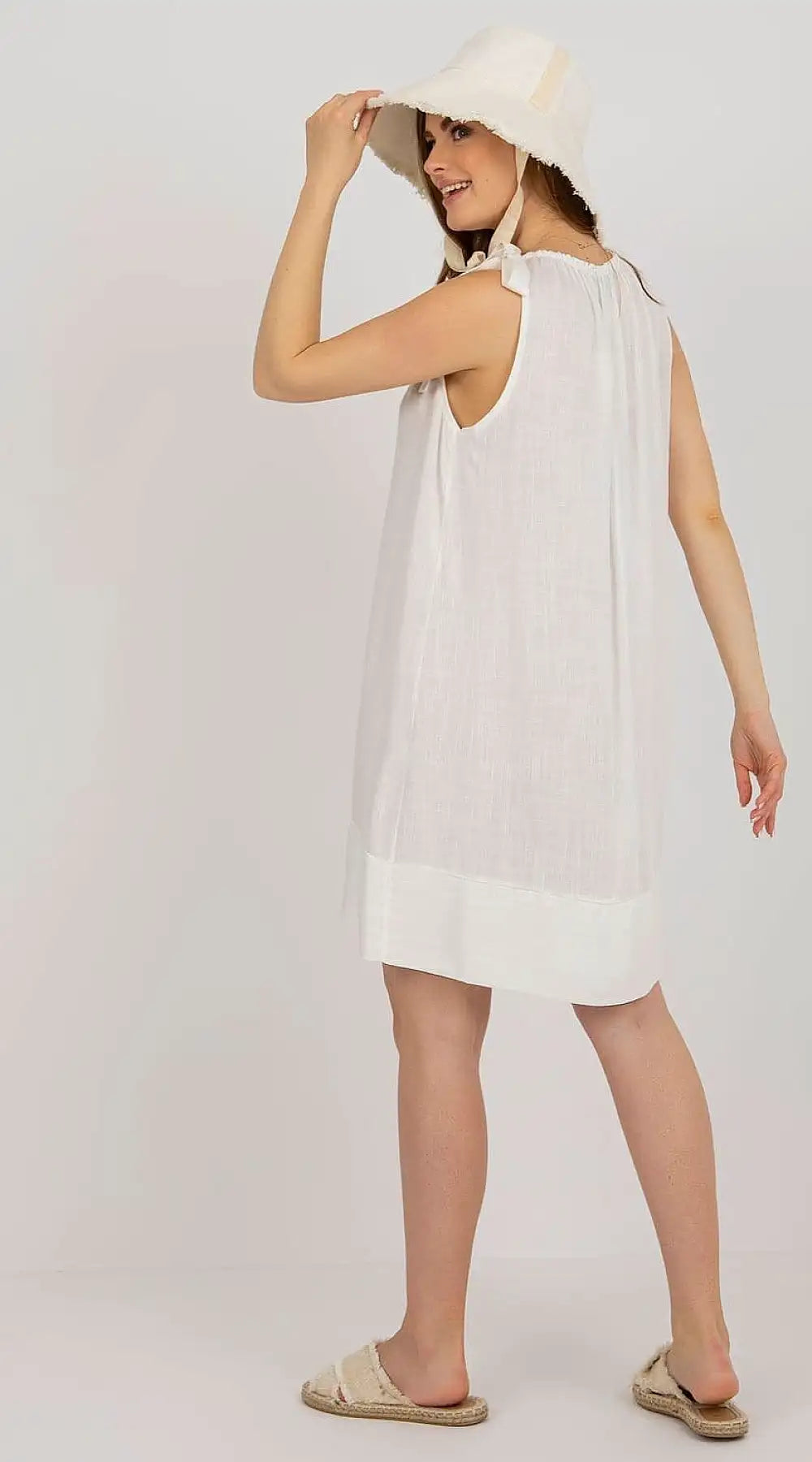 Robe d'été blanche courte casual