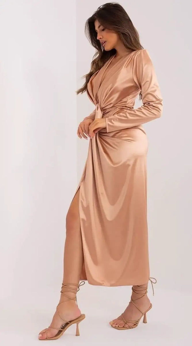 Robe dorée longue - Madame Robe