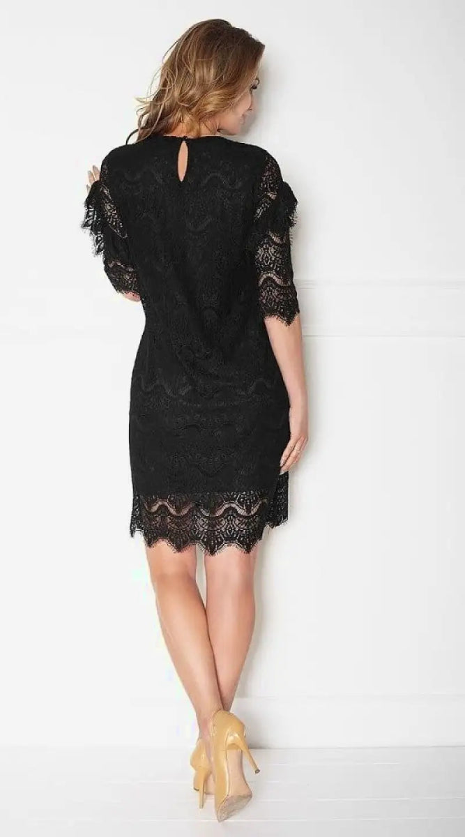 Robe en dentelle noire - Madame Robe