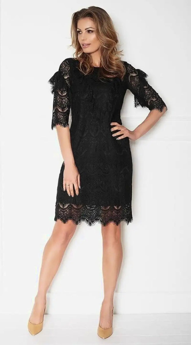 Robe en dentelle noire - Madame Robe