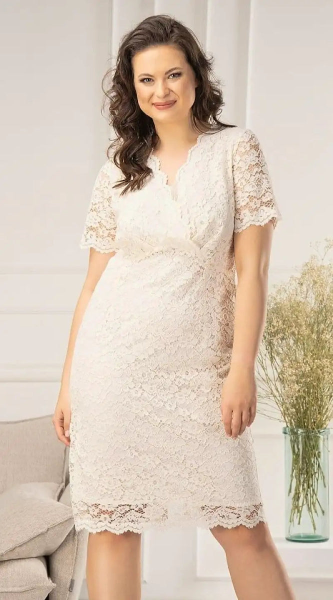 Robe grande taille blanche - Madame Robe