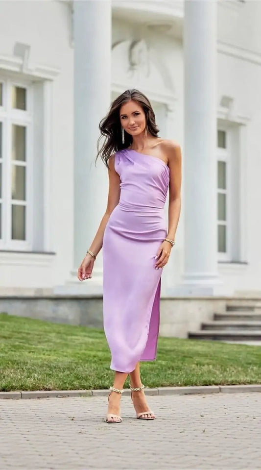 Robe lilas fendue pour mariage - Madame Robe