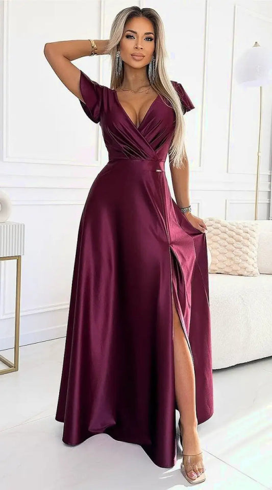 Robe longue fendue soirée - Madame Robe