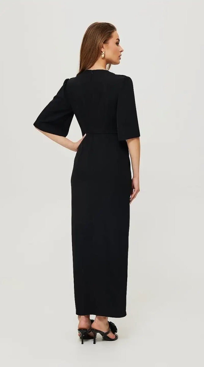 Robe longue noire taille empire - Madame Robe