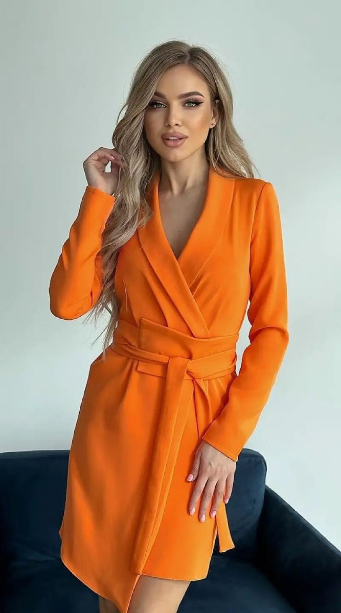 Robe orange courte - Madame Robe