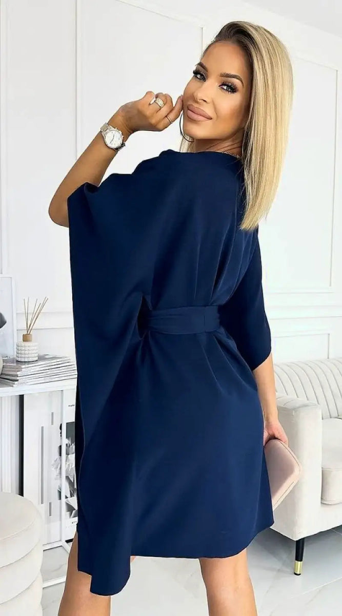 Robe papillon bleue courte pour soirée - Madame Robe